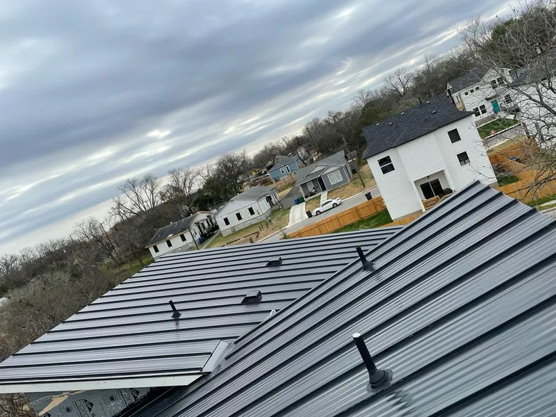 Standing seam metal roof panels with vents for Skylight Repair in North Little Rock